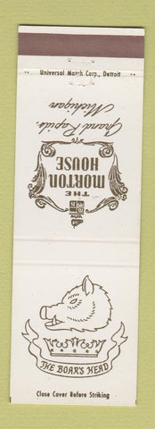 Matchbook Cover - Morton House Boar's Head Grand Rapids MI