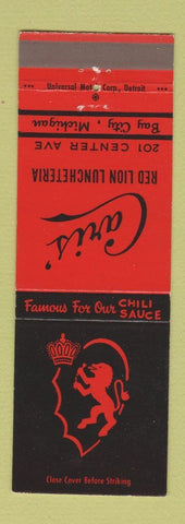 Matchbook Cover - Caris' Red Lion Luncheteria Bay City MI