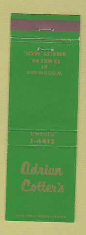 Matchbook Cover - Arian Cotter's Berkley MI Restaurant