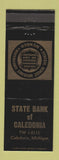 Matchbook Cover - State Bank of Caledonia MI