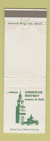 Matchbook Cover - Greenfield Village Dearborn MI