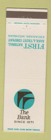 Matchbook Cover - First National Bank Escanaba MI