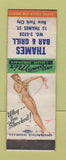 Matchbook Cover - Thames Bar and Grill New York City pinup WORN