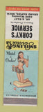 Matchbook Cover - Corky's Service Sunoco oil gas Grand Rapids MI pinup