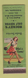 Matchbook Cover - Rockey's Gulf oil gas Indianapolis IN What A Frame pinup