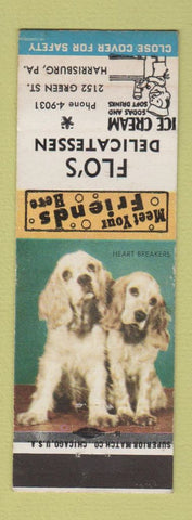 Matchbook Cover - Flo's Deli Harrisburg PA Heart Breakers