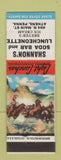 Matchbook Cover - Shannon's Soda Bar Athens PA Wild Horse Canyon