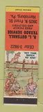 Matchbook Cover - RL Gutshall Texaco oil gas Hillbilly shooting