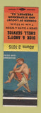 Matchbook Cover - Dick & Andy's Shell oil gas Freeport IL pinup Ammunition