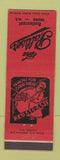 Matchbook Cover - The Palliser Restaurant Truro NS