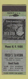 Matchbook Cover - Fred's Tavern New Kensington PA