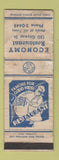 Matchbook Cover - Economy Restaurant Windsor ON WORN