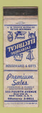 Matchbook Cover - Premium Sales Appliances New York City WORN