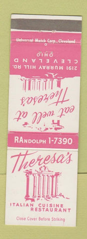 Matchbook Cover - Theresa's Italian Restaurant Cleveland OH