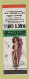 Matchbook Cover - Mac's Grill Washington DC Italian Pride of the Harem