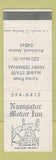 Matchbook Cover - Navitagor Motor Inn Rockland ME WEAR
