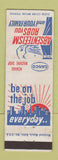 Matchbook Cover - Absenteeism Robs Your Family Canco Newark Machine Shop NJ