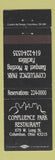 Matchbook Cover - Confluence Park Restaurant Columbus OH WEAR