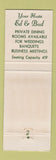Matchbook Cover - Krause's Town and Country Restaurant Janesville WI