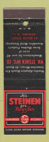 Matchbook Cover - Steinen Nozzles Newark NJ