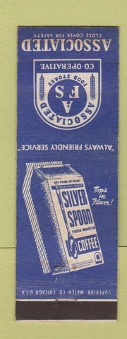 Matchbook Cover - Associated Food Stores Silver Spoon Coffee