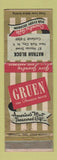 Matchbook Cover - Gruen Watches Nathan Block New York City WEAR