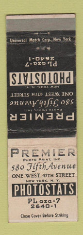 Matchbook Cover - Photostats Premier Photo Print New York City WEAR