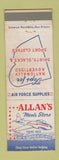 Matchbook Cover - Allan's Men's Store Clothes Biloxi MS