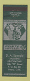 Matchbook Cover - DA Speegle Painting Decorating Fresno CA