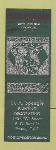 Matchbook Cover - DA Speegle Painting Decorating Fresno CA