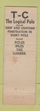 Matchbook Cover - Taylor Colquitt Timber Conservation Spartanburg SC