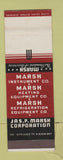 Matchbook Cover - Marsh Heating Refrigeration Instrument SAMPLE