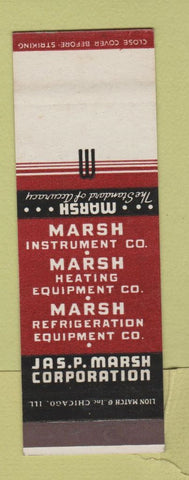 Matchbook Cover - Marsh Heating Refrigeration Instrument SAMPLE