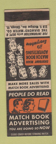 Matchbook Cover - Diamond Match Books Chicago IL
