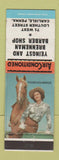 Matchbook Cover - Yeingst And Brenneman Barber Shop Carlisle PA Thoroughbreds