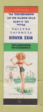 Matchbook Cover - Mike Margio Plumbing Heating Harrisburg PA pinup Hooked Lass