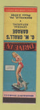 Matchbook Cover - CM Crall's Garage Rockville PA pinup Pleasing Discovery