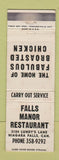Matchbook Cover - Falls Manor Restaurant Niagara Falls ON WEAR