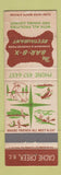 Matchbook Cover - Bar B X Chinese Food Cache Creek BC
