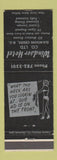 Matchbook Cover - Windsor Hotel Dawson Creek BC