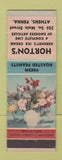 Matchbook Cover - Horton's Athens PA Hershey's Ice Cream flowers