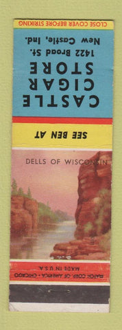 Matchbook Cover - Castle Cigar Store New Castle IN Dells of Wisconsin