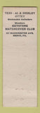 Matchbook Cover - Ottey Print Shop Media PA pinup Anything on Tonight?