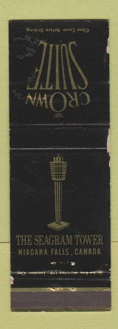 Matchbook Cover - Crown Suite Seagram Tower Niagara Falls ON WORN