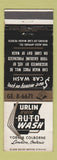 Matchbook Cover - Urlin Kwik Car Wash London ON