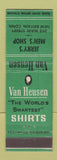 Matchbook Cover - Van Heusen Men's Clothes Jerry's New Britain CT