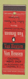 Matchbook Cover - Van Heusen Men's Clothes Caldwell NJ