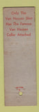 Matchbook Cover - Van Heusen Men's Clothes Caldwell NJ