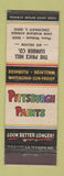 Matchbook Cover - Pittsburgh Paints Cincinnati OH Price Hill Lumber