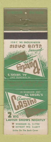 Matchbook Cover - Elmwood Casino Motor Hotel Windsor ON Toronto